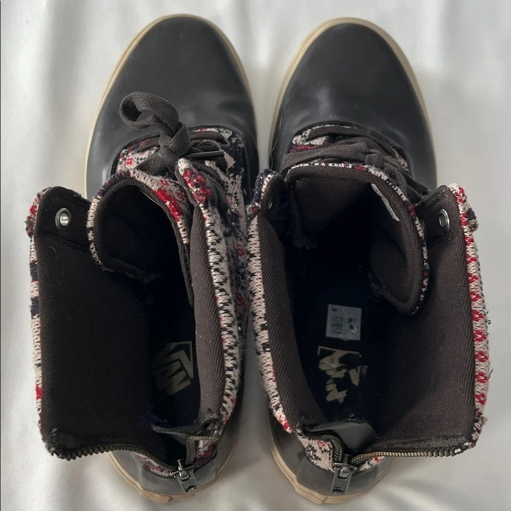 Vans RARE Hi-Top Winter Sweater Duck Rubber Sneakers - Picture 13 of 13